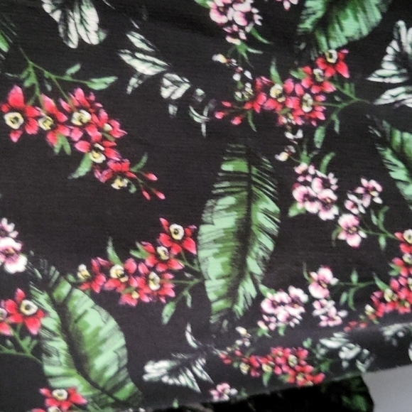 Cherry on Top tropical print short sleeve kimono/duster - Picture 3 of 8